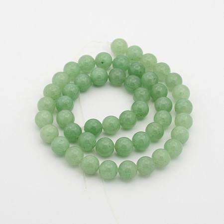 ARRICRAFT Natural Green Aventurine Round Bead Strands, 6mm, Hole: 1mm, about 68pcs/strand, 15.7 inches
