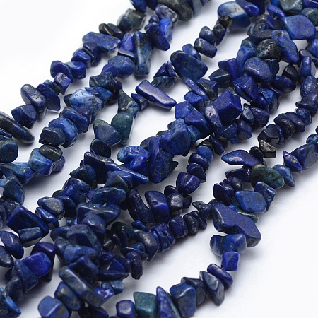 Arricraft Natural Lapis Lazuli Beads Strands, Dyed, Chip, 5~8mm, Hole: 1mm, about 33 inches(84cm)