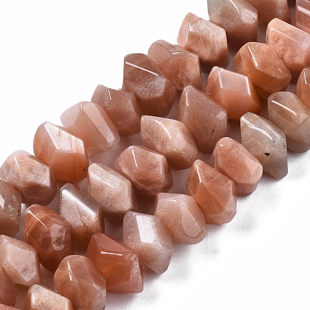 ARRICRAFT Natural Sunstone Beads Strands, Nuggets, Faceted, 10~13x9~11x6~8mm, Hole: 1.2mm, about 27~28pcs/strand, 7.48 inch(19cm)