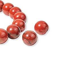 Olycraft Natural Red Jasper Beads Strands, Round, Grade AB, 8mm, Hole: 1mm;  about 48pcs/strand, 15.1 inches, 2strands/box