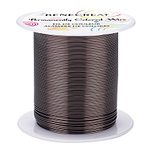 BENECREAT Copper Wire, for Wire Wrapped Jewelry Making, Gunmetal, 20 Gauge, 0.8mm; about 30m/roll