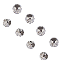 Unicraftale 304 Stainless Steel Beads, Rondelle, Stainless Steel Color, 3x2.5mm, Hole: 1.5mm, 200pcs/box