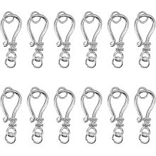 ARRICRAFT Brass S-Hook Clasps, Platinum, 20x9mm, Hole: 3mm; 20pcs/box