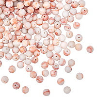 Olycraft Natural Red Netstone Beads Strands, Round, Frosted, 6~6.5mm, Hole: 1mm; about 63pcs/strand, 15.5 inches