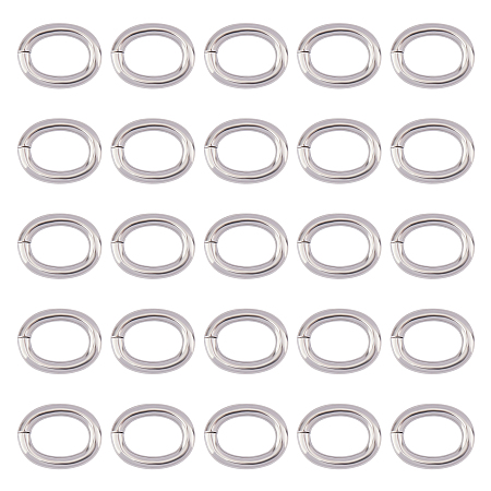 Unicraftale 304 Stainless Steel Jump Rings, Close but Unsoldered Jump Rings, Oval, Stainless Steel Color, 12 Gauge, 13x10x2mm, Inner Diameter: 9.5x6mm, 50pcs/set