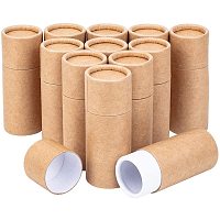 BENECREAT 12PCS 20ml Burlywood Kraft Paperboard Tubes Round Kraft Paper Containers for Pencils Tea Caddy Coffee Cosmetic Crafts Gift Packaging