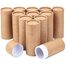 BENECREAT 12PCS 50ml Burlywood Kraft Paperboard Tubes Round Kraft Paper Containers for Pencils Tea Caddy Coffee Cosmetic Crafts Gift Packaging