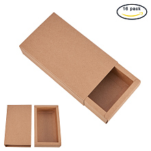 BENECREAT 16 Pack Kraft Paper Drawer Box Festival Gift Wrapping Boxes Soap Jewelry Candy Weeding Party Favors Gift Packaging Boxes - Brown (6.77x4x1.65")