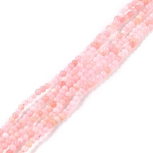 Honeyhandy Natural Pink Opal Beads Strands, Round, Grade AAA, 2mm, Hole: 0.5mm, about 203pcs/strand, 15.67''(39.8cm)