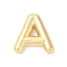 Honeyhandy Eco-Friendly Rack Plating Brass Pendants, Long-Lasting Plated, Lead Free & Cadmium Free, Real 18K Gold Plated, Letter Charm, Letter A, 21~23x13~26x4.5~5.5mm, Hole: 2.5~3.5x1.5~2mm