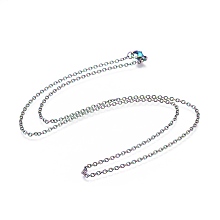 Honeyhandy 304 Stainless Steel Cable Chain Necklaces, with Lobster Claw Clasps, Rainbow Color, 19.6 inch(50cm), 2mm