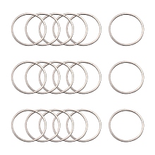 Honeyhandy Non-Tarnish 304 Stainless Steel Linking Ring, Ring, Stainless Steel Color, 25x0.8mm