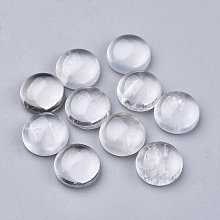 Honeyhandy Natural Quartz Crystal Cabochons, Half Round, 12x5~6mm