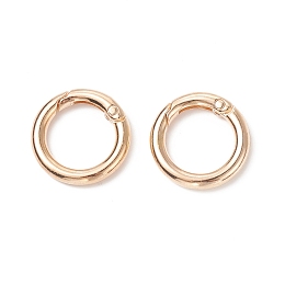 Honeyhandy Alloy Spring Gate Rings, O Rings, Light Gold, 7 Gauge, 24x3.8mm, Inner Diameter: 16mm