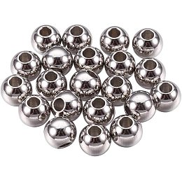 UNICRAFTALE 100pcs Stainless Steel Beads Spacers Rondelle Slider Beads Smooth Loose Beads for Bracelet Jewelry Making 8x7mm, Hole 2.5mm