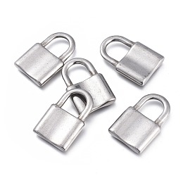 Honeyhandy 304 Stainless Steel Pendants, Padlock, Stainless Steel Color, 31x20x4.5mm, Hole: 10x11mm