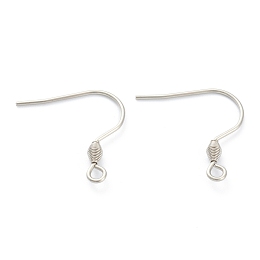 Honeyhandy 316 Surgical Stainless Steel Earring Hooks, Ear Wire, with Horizontal Loop, Stainless Steel Color, 21mm, Hole: 2mm, 20 Gauge, Pin: 0.8mm