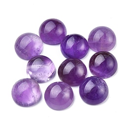 Honeyhandy Natural Amethyst Cabochons, Half Round, Grade A, 10x4~5mm