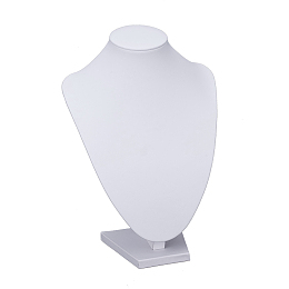 Honeyhandy Jewelry Necklace Display Bust, with Wood and Cardboard, WhiteSmoke, 254x180x110mm