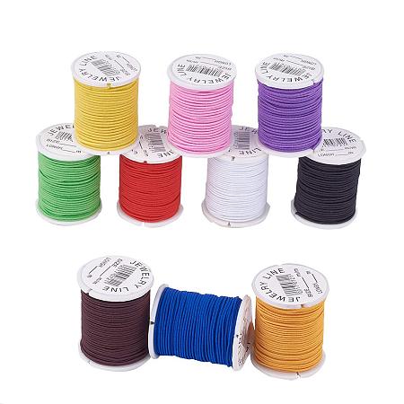 ARRICRAFT Elastic Cord Mixed Color 1mm, 5m/roll, 10roll/Bag