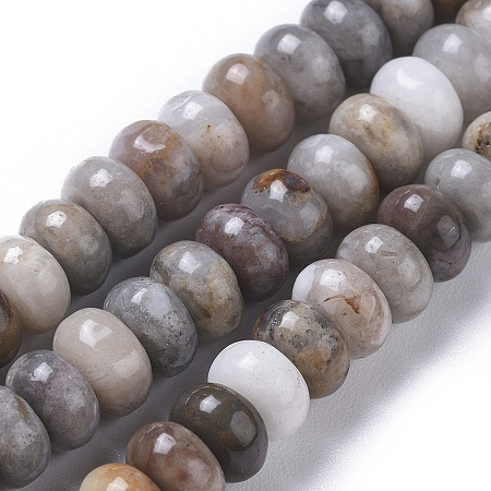 Honeyhandy Natural Gobi Agate Beads Strands, Rondelle, 6x4mm, Hole: 0.6mm, about 95pcs/strand, 14.96 inch(38cm)