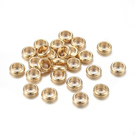 Honeyhandy 201 Stainless Steel Spacer Beads, Column, Golden, 6x2mm, Hole: 4mm