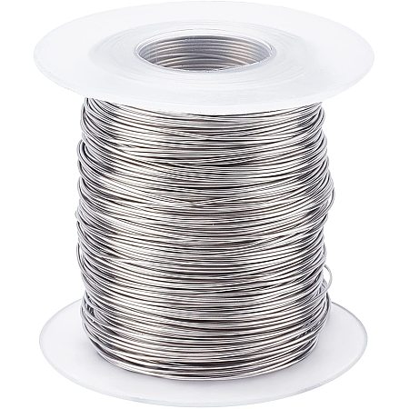 BENECREAT 328 FT/100m 304 Stainless Steel Binding Wire 23 Gauge/0.6mm Jewelry Wire for Jewelry Making, Strapping, Sculpture Frame, Cleaning Brushes Making and Other Crafts Project
