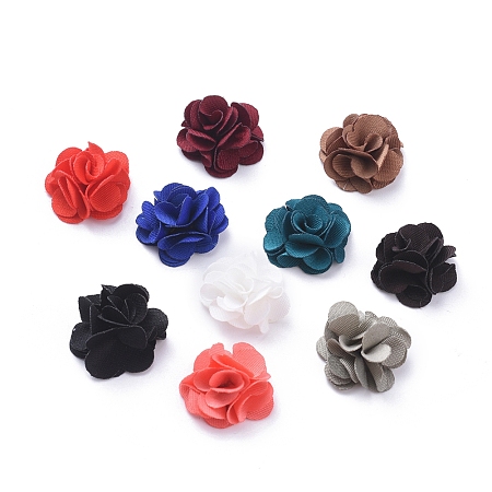 Honeyhandy Handmade Woven Costume Accessories, Flower, Mixed Color, 20x9mm