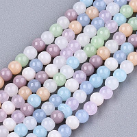 Honeyhandy Opaque Glass Beads Strands, Rondelle, Mixed Color, 3x2.5mm, Hole: 0.7mm, about 137~142pcs/strand, 13.58 inch~14.17 inch(34.5cm~36cm)