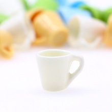 Honeyhandy Mini Resin Cup, Micro Landscape Kitchen Dollhouse Accessories, Pretending Prop Decorations, White, 16x12mm, 5pcs/bag