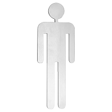 UNICRAFTALE 201 Stainless Steel Toliet Indicators Man Pattern Bathroom Sign Decor Business Modern Restroom Sign Gender Signs for Bathroom Restroom 200x81x3mm, Stainless Steel Color