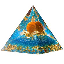 Honeyhandy Purple Aventurine Crystal Pyramid Decorations, Healing Angel Crystal Pyramid Stone Pyramid, for Healing Meditation, 60x60x65mm