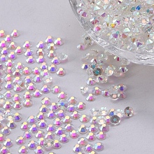 Honeyhandy Glass Flat Back Rhinestone, Grade A, Back Plated, Faceted, Half Round, Crystal AB, 1.9~2mm, about 1440pcs/bag