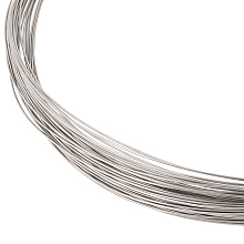 BENECREAT 24 Gauge Titanium Wire Round Beading Wire, 65.5 Feet Soft Welding Wire Stainless Steel Color Wire for Craft Jewelry Bracelets Making, Electroplating, Power