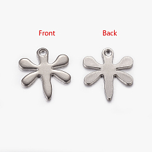 Honeyhandy 201 Stainless Steel Dragonfly Charms, Stainless Steel Color, 11x10x1mm, Hole: 0.5mm