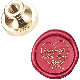 CRASPIRE Wax Seal Stamp Head Handmade with Love Removable Sealing Brass Stamp Head for Creative Gift Envelopes Invitations Cards Decoration