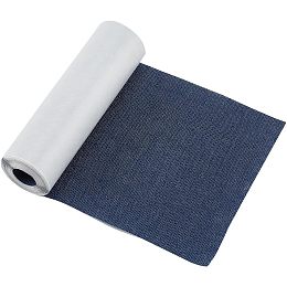 PandaHall Elite 4.1×59" Iron-on Repair Patch Dark Blue Patches Rectangle Fabric Clothing Repair Patch Repairing Decorative Fabric for Clothing Jacket Tent Jeans Sleeping Bags Repairing