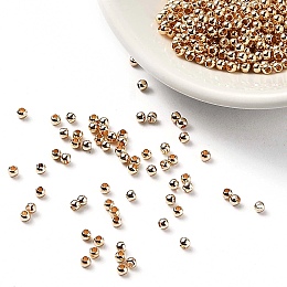 Honeyhandy PandaHall Elite Brass Beads, Long-Lasting Plated, Rondelle, Real 14K Gold Plated, 2x1.5mm, Hole: 1mm, 500pcs/box