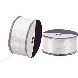 PandaHall Elite 0.1mm Nylon String 100 Yards Beading Thread White Nylon Seed Bead Thread Bracelet Beading Thread Sewing String for Leather Stitching Beading Jewelry Bracelets Making