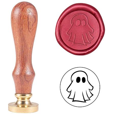 PH PandaHall Halloween Ghost Wax Seal Stamp Vintage Retro Sealing Stamp for Embellishment of Envelopes, Halloween Party Invitations, Wine Packages, Gift Packing