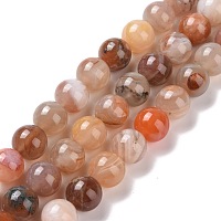 Natural Botswana Agate Beads Strands, Round, 10mm, Hole: 0.9mm, about 40pcs/strand, 15.75 inch(40cm)