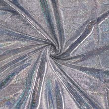 FINGERINSPIRE 2.2yard Hologram Fabric by The Yard 157.5inch Wide Shattered Glass Hologram Fabric Dark Grey Glossy Holographic Fabric Polyester Iridescent Fabric for Sewing DIY Clothes Accessories