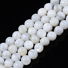 Honeyhandy Natural Freshwater Shell Beads Strands, Dyed, Round, Seashell Color, 4mm, Hole: 0.4mm, about 99~100pcs/strand, 14.92inch~15.08 inch(37.9~38.3cm).