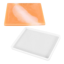 Honeyhandy Silicone Molds, Resin Casting Molds, For UV Resin, Epoxy Resin Jewelry Making, Rectangle, White, 185x135x12mm, Inner: 178x128mm