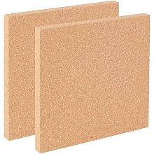 OLYCRAFT 2PCS Square Bulletin Boards 7.9x7.9 Inch Wood Cork Board 0.6 Inch Thick Square Cork Board Cork Tiles for Wall Decoration, Party and DIY Crafts Supplies