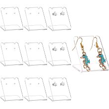 PandaHall Elite 10pcs Mini Earring Holder, Clear Acrylic Ear Stud Holder L-Shape Jewelry Earring Displays Mini Earring Hangers Display Stands for Women Dangle Hoop Earring Showing 1.8 x 1.4 inch