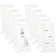 PandaHall Elite 10 Packs 72 Holes Earring Display Rack, Acrylic Ear Stud Holder Organizer Earring Stand Display L-Shape Earrings Ear Studs Jewelry Show Plastic Display Showcase (7.5 x 3.5 x 1.8 Inch)