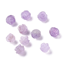 Honeyhandy Natural Amethyst Beads, Rose, 9.5~10x9~9.5mm, Hole: 1mm