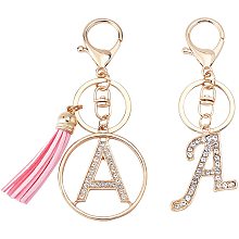 WADORN 2 Style Letter Keychain Tassel Pendant