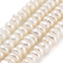 Natural Keshi Pearl Cultured Freshwater Pearl Beads Strands, Baroque Pearls, Nuggets, PapayaWhip, 3~4mm, Hole: 0.6mm, about 85pcs/strand, 7.09 inch(18cm)